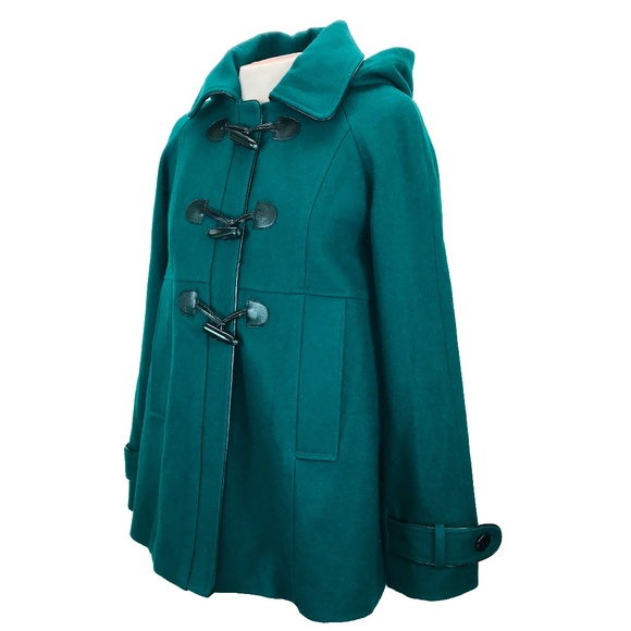 Steve Madden Jackets & Blazers - Steve Madden Hooded Wool Toggle Closure Pea Coat M
